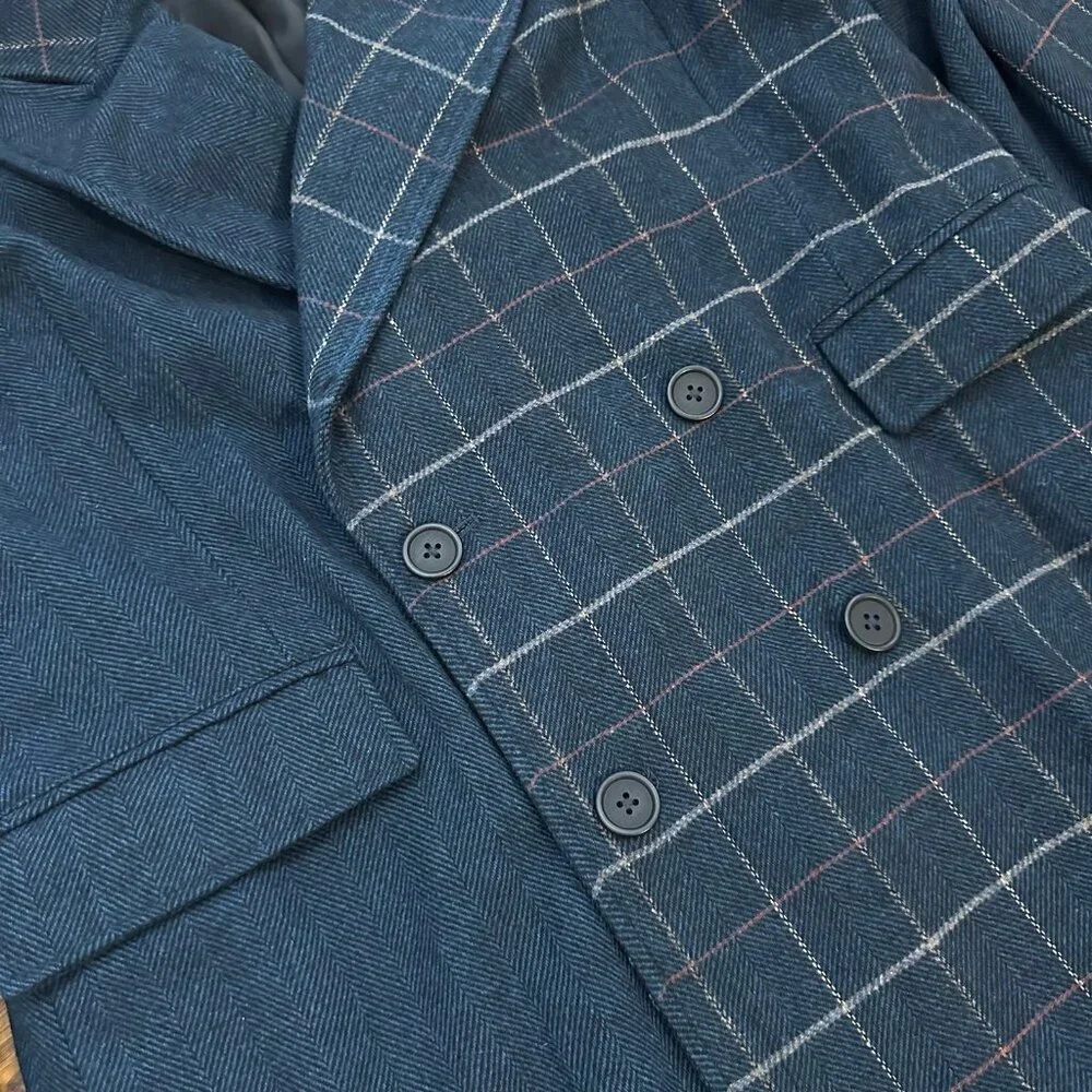 NWT Anthropologie Avec Les Filles Oversized Plaid Blazer - Picture 6 of 12